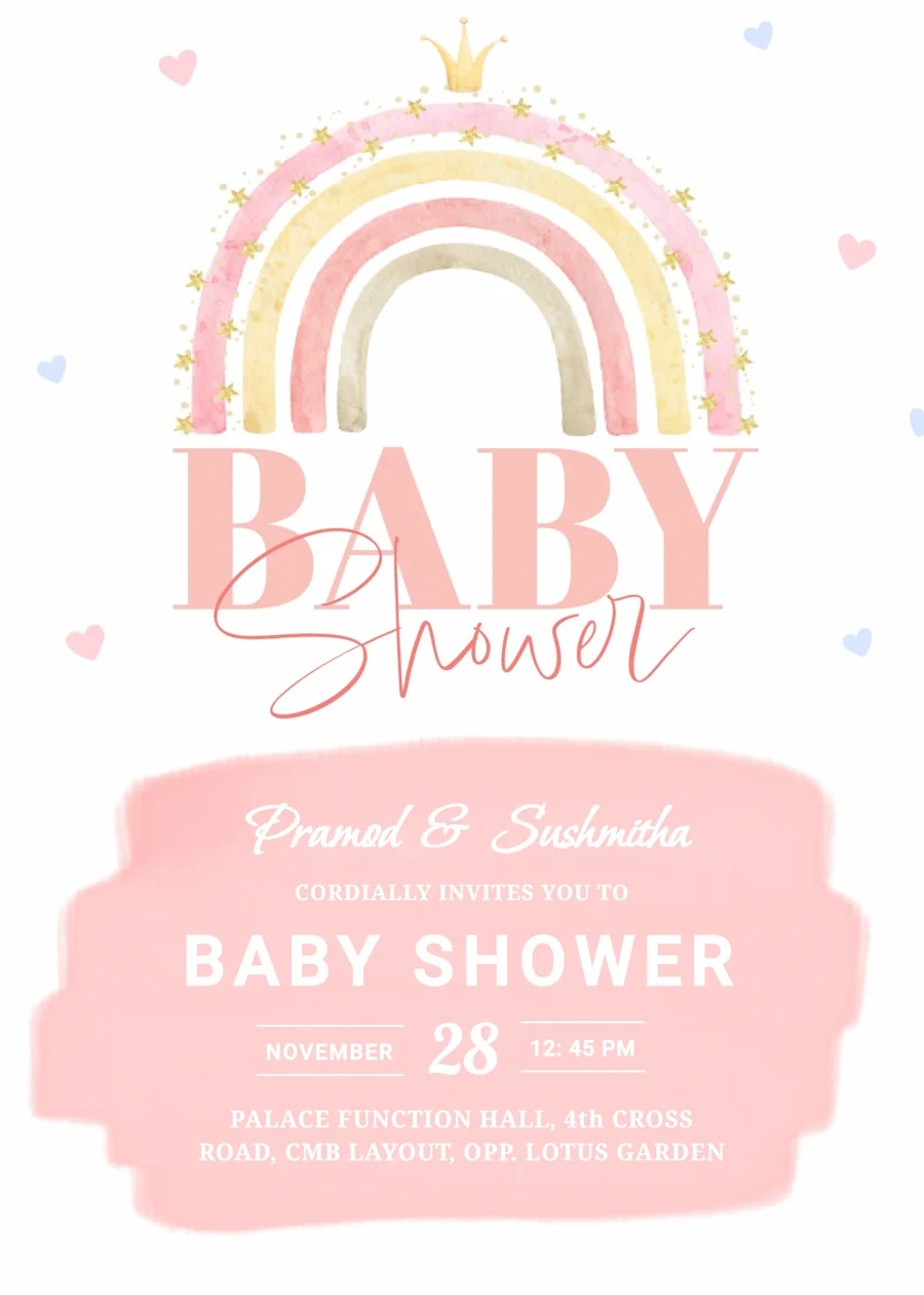 Elegant cute cloud - Baby shower invitation
