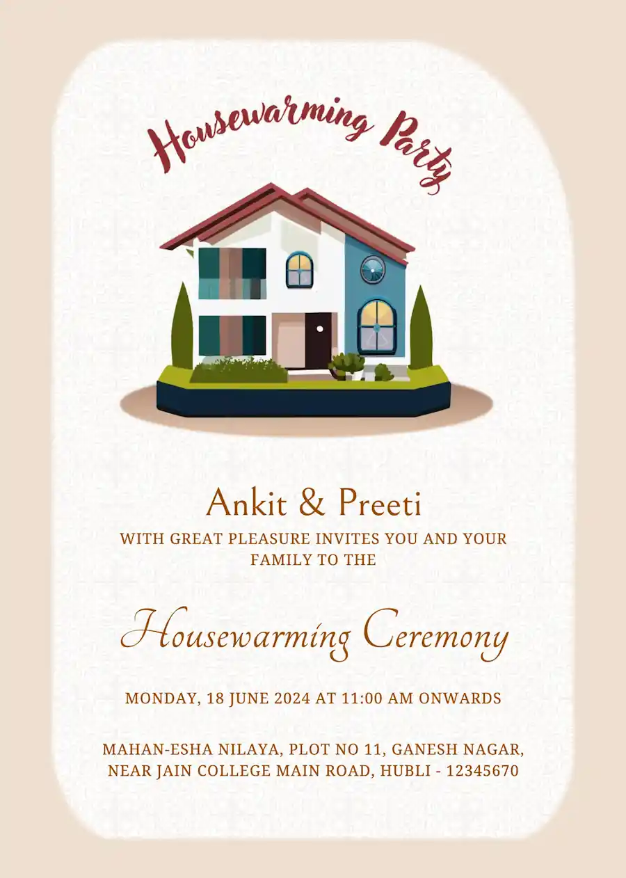 Minimalist - Housewarming invitation template (Free)