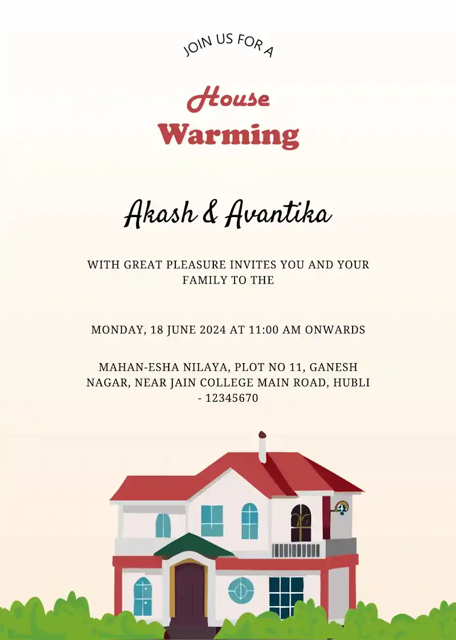 Minimalist - Housewarming invitation template (Free)
