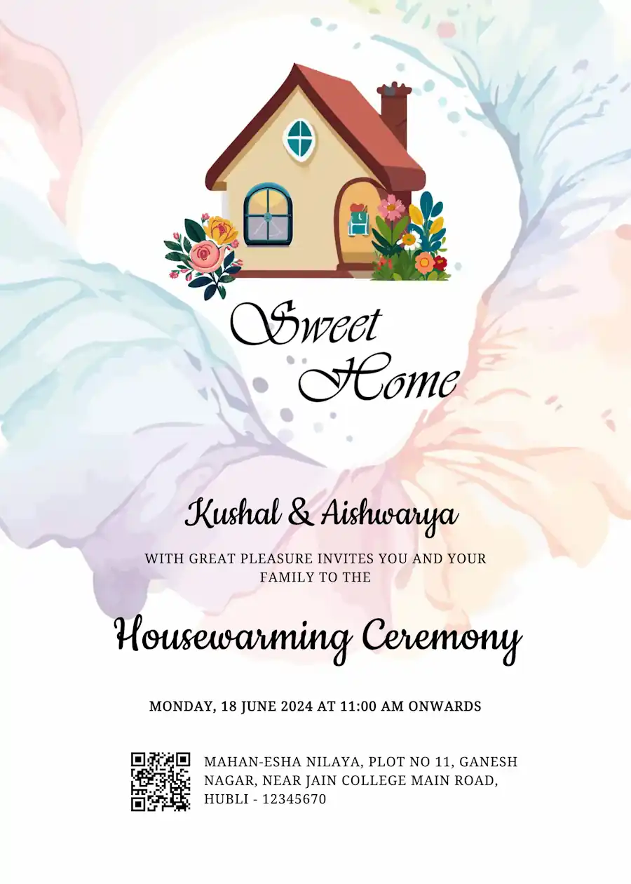 Sweet home - Housewarming invitation template