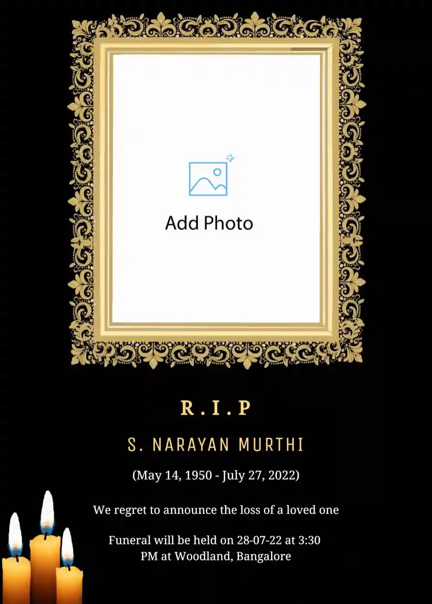 Sample invitation card