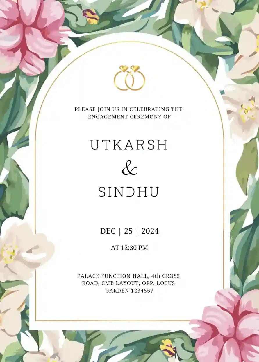 Sample invitation card