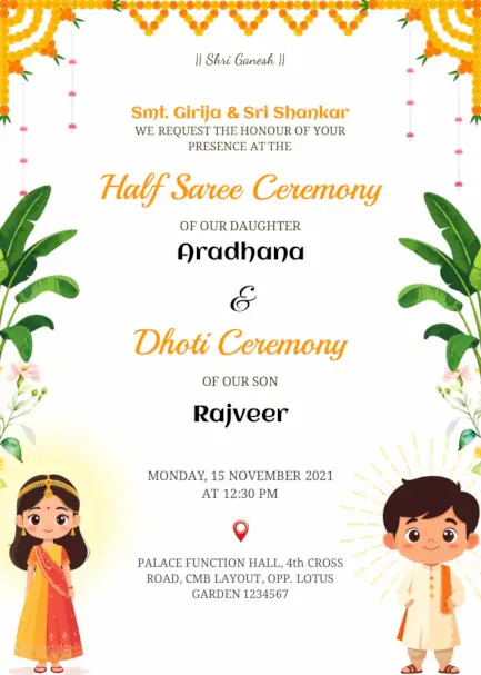 Pregnant woman sitting on a decorated swing, featured on a baby shower invitation