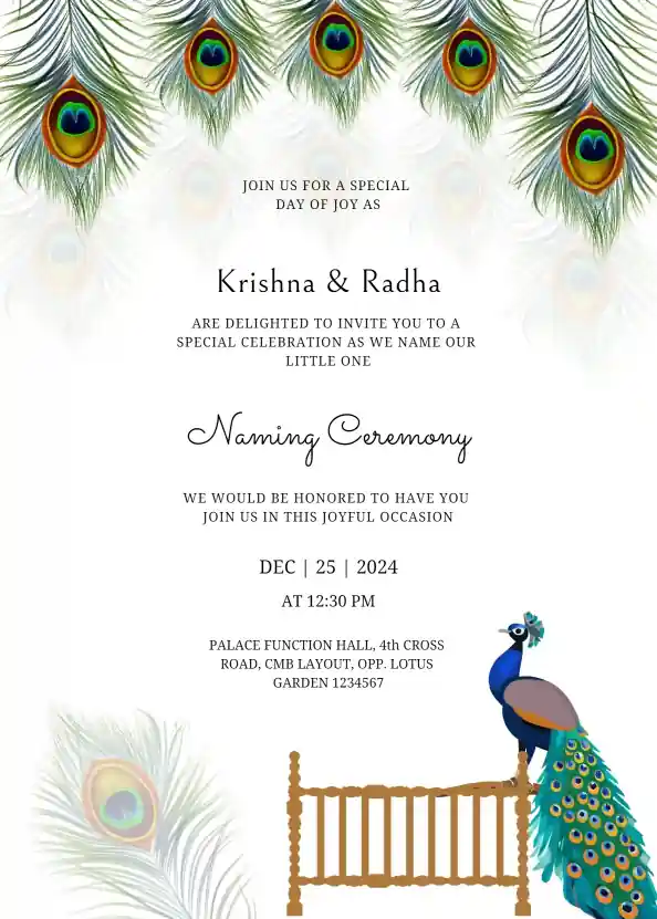 Sample invitation card